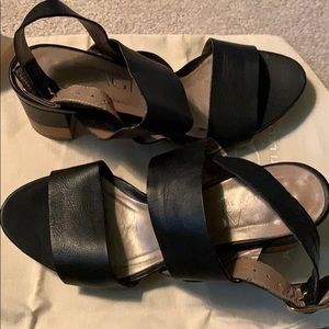 AGL black leather sandal